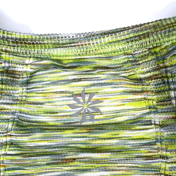 Athleta FastTrack Long Sleeve Top Space Dye Green Small Running Training Gym EUC - Picture 6 of 9